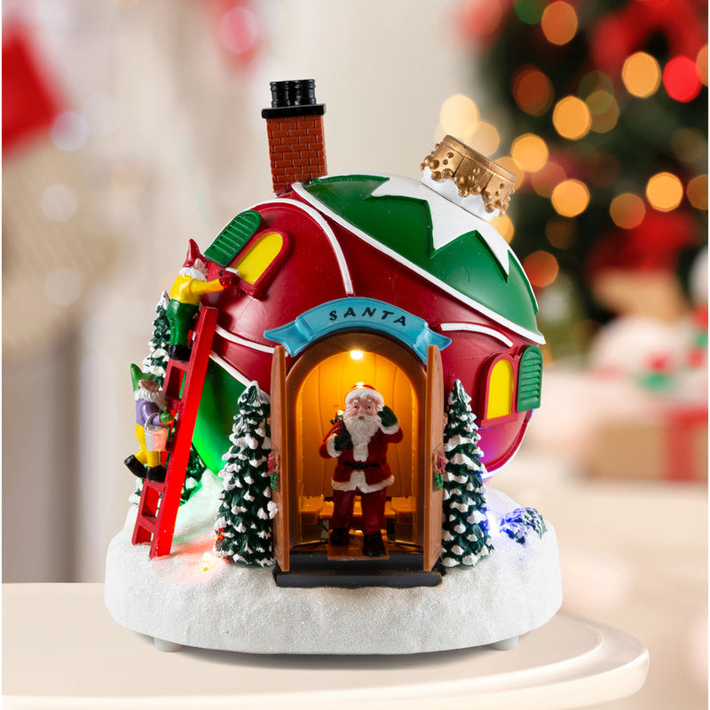 LED Musical Bauble House Open/Close USB Assorted 5