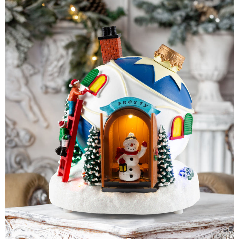 LED Musical Bauble House Open/Close USB Assorted 8