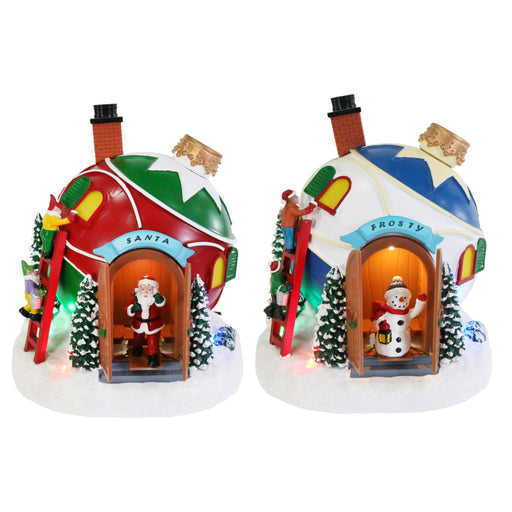 LED Musical Bauble House Open/Close USB Assorted