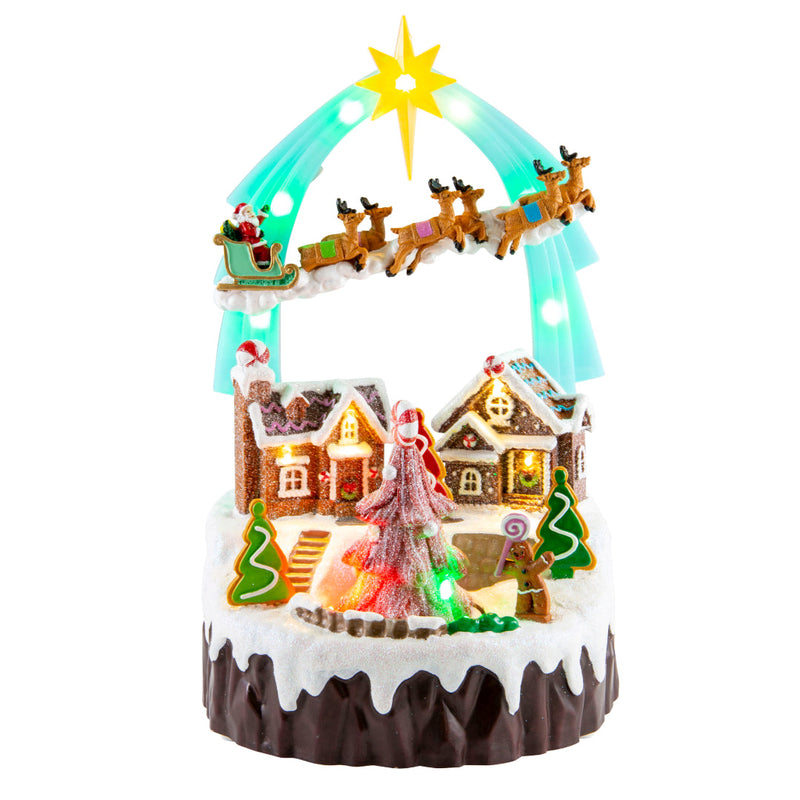 LED Musical Sleigh Arch Village Scene USB Assorted 2
