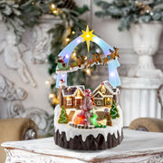 LED Musical Sleigh Arch Village Scene USB Assorted 4