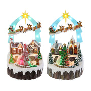 LED Musical Sleigh Arch Village Scene USB Assorted