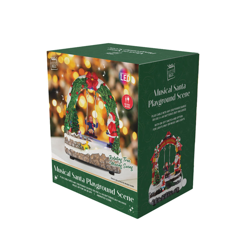 LED Musical Child On Swing Animated USB Assorted 7