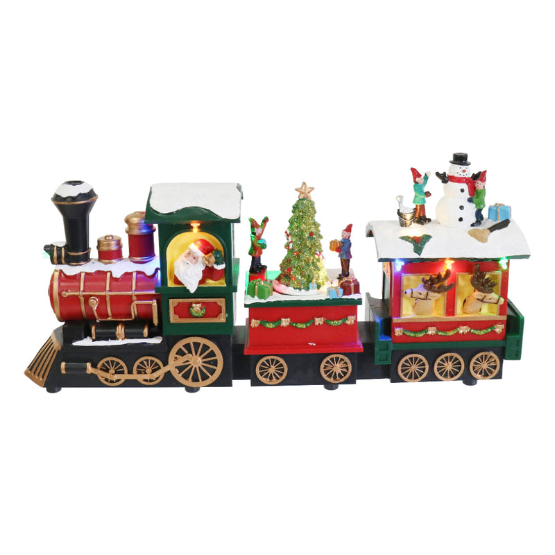Santa Musical Train Set LED Musical Santa Express Train USB Assorted - Roni's — Ronis