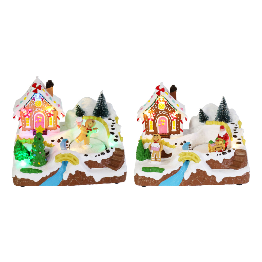 LED Musical Gingerbread Scene USB Assorted - Roni's — Ronis