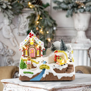 LED Musical Gingerbread Scene USB Assorted 5
