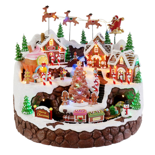 LED Musical Gingerbread Village Deluxe