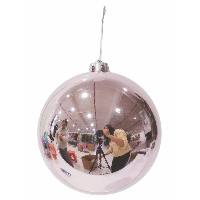Bauble Shiny 15cm Lt Pink