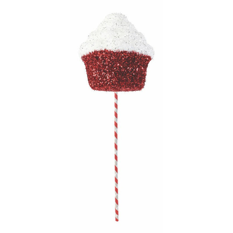 Tinsel Cupcake Pick 60cm
