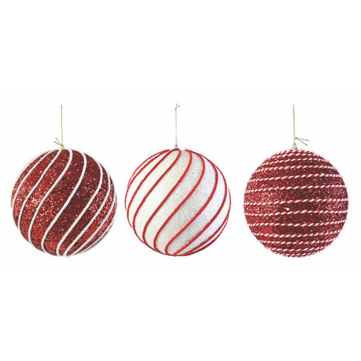 Candycane String Bauble 15cm Assorted