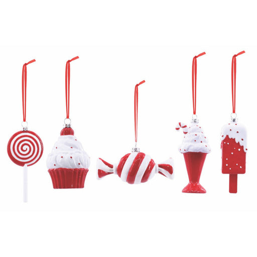 Hanging Glossy Candy Deco 13cm Assorted