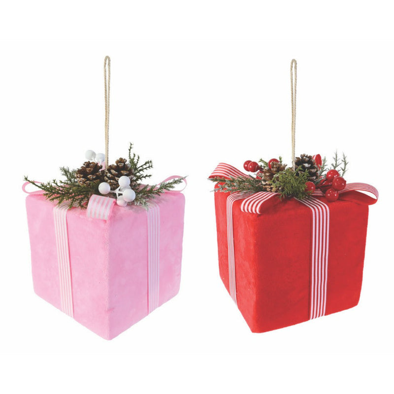 Hanging Velvet Giftbox 15cm Assorted