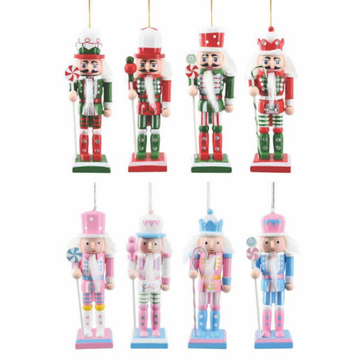Hanging Nutcracker Peppermint 12.5cm Assorted