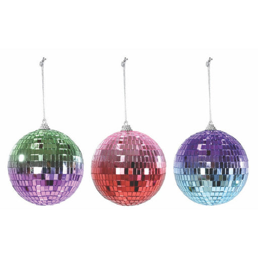 Ombre Mirror Bauble 10cm Assorted