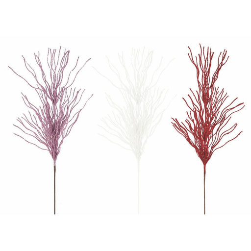 Twisty Twig Glitter Spray 78cm Assorted