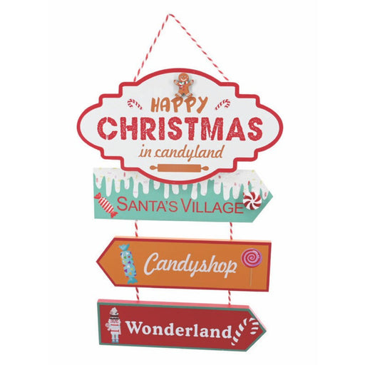 Christmas Candyland Hanging Sign 38cm