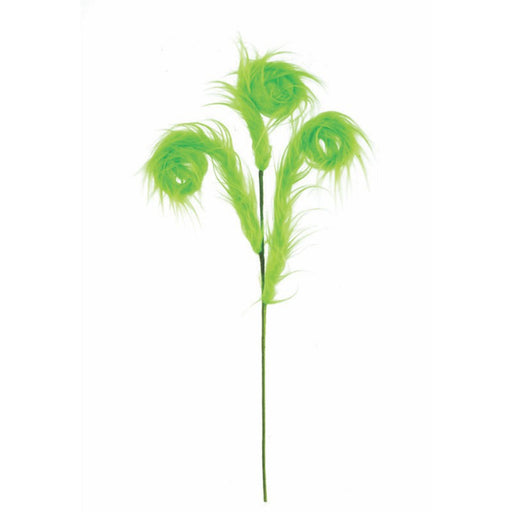 Green Furry Swirl Pick 63cm