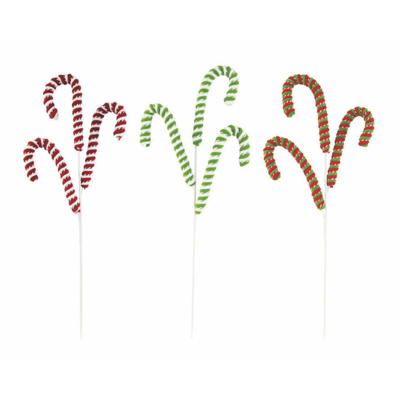 Plush Candy Cane Pick 65cm Assorted