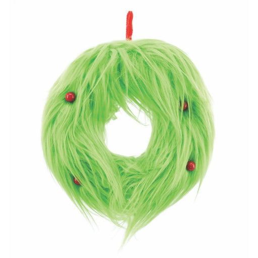 Mean Green Shaggy Wreath 26cm