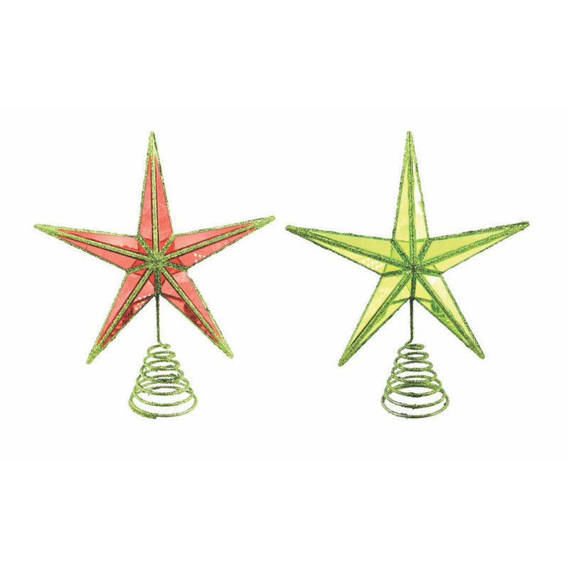 Mean Green Mirror Star Topper 24cm Assorted