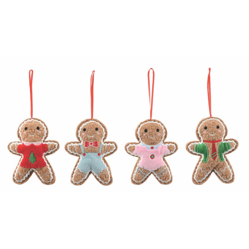 Hanging Felt Gingerbread 15cm Assorted