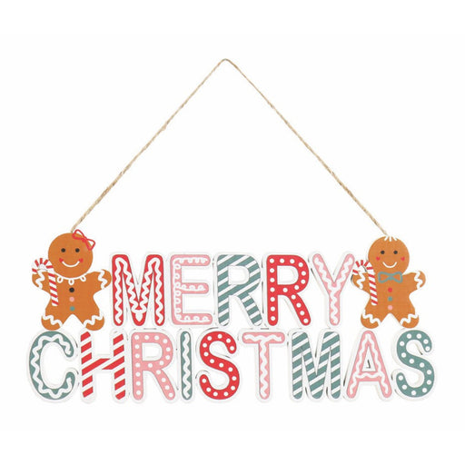 Hanging Gingerbread Christmas Sign