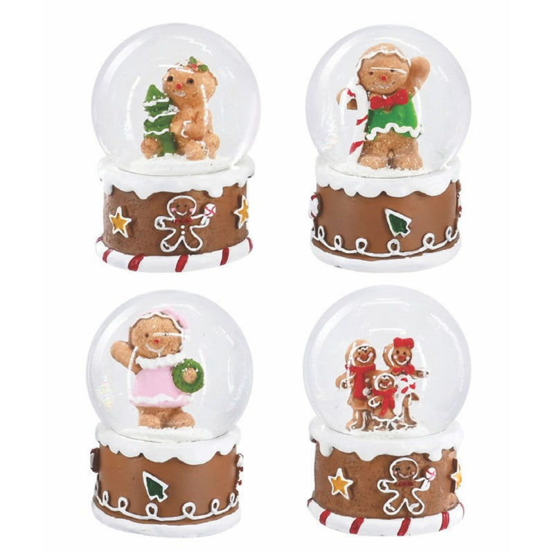 Gingerbread Figures Waterball 45mm Assorted