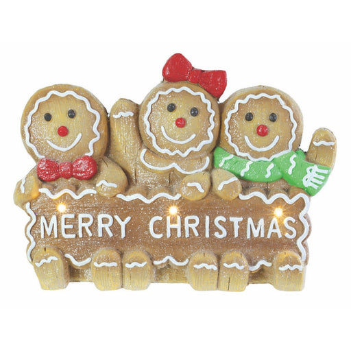 LED Iced Gingerbread Family