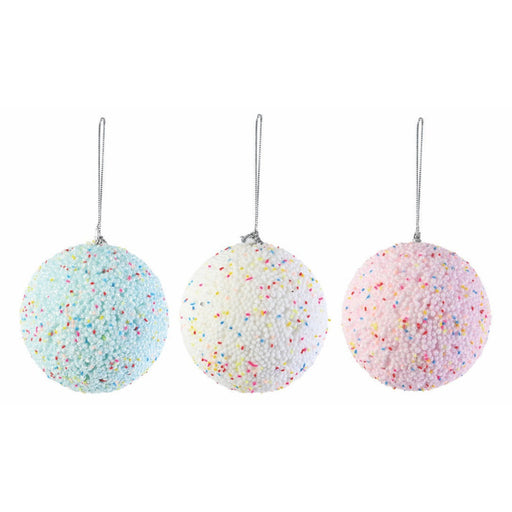 Sprinkles Bauble 10cm Assorted