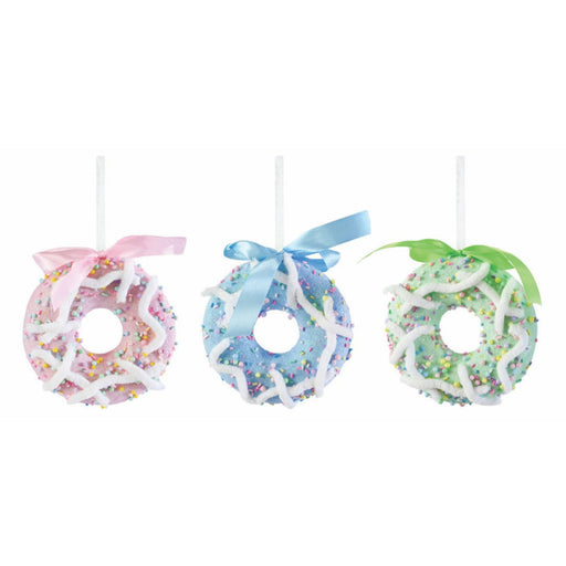 Hanging Frosted Donut 13cm Assorted