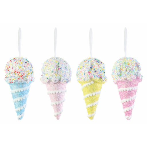 Hanging Sprinkle Ice Cream 20cm Assorted