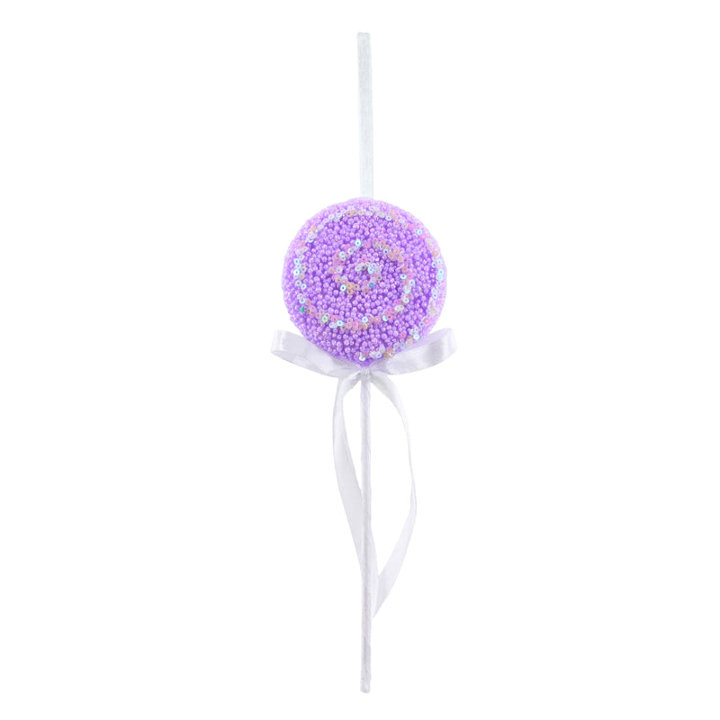 Hanging Glitter Lollipop 23cm Assorted 6