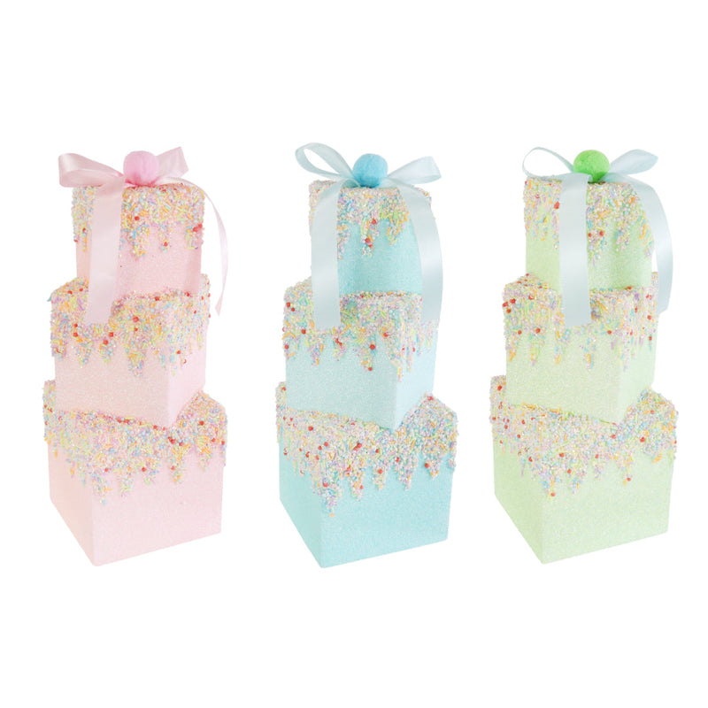 Hanging Stacked Presents 32cm Assorted