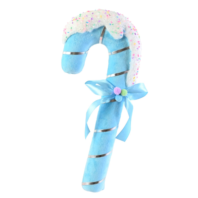 Hanging Velvet Candycane 36cm Assorted 2