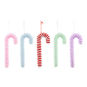 Hanging Plush Candycane 23cm Assorted 