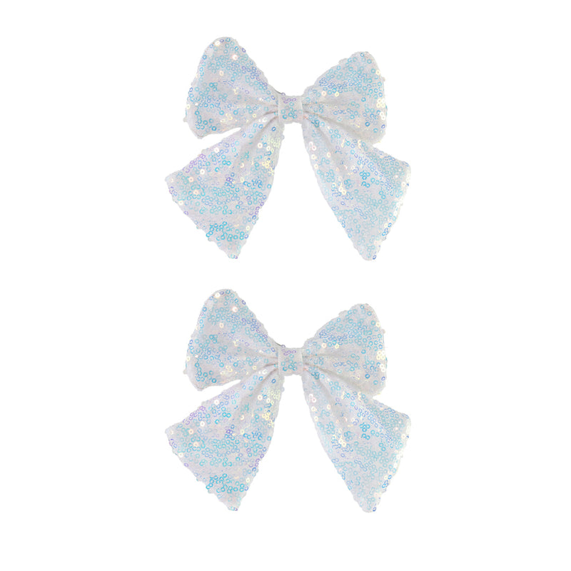 Bow Iridescent Sequins 2pk Assorted 3