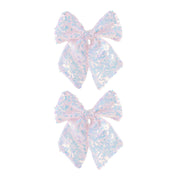 Bow Iridescent Sequins 2pk Assorted 4