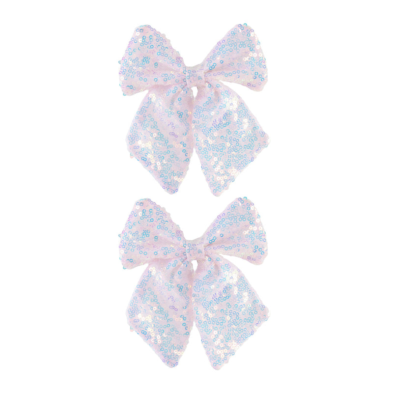 Bow Iridescent Sequins 2pk Assorted 4
