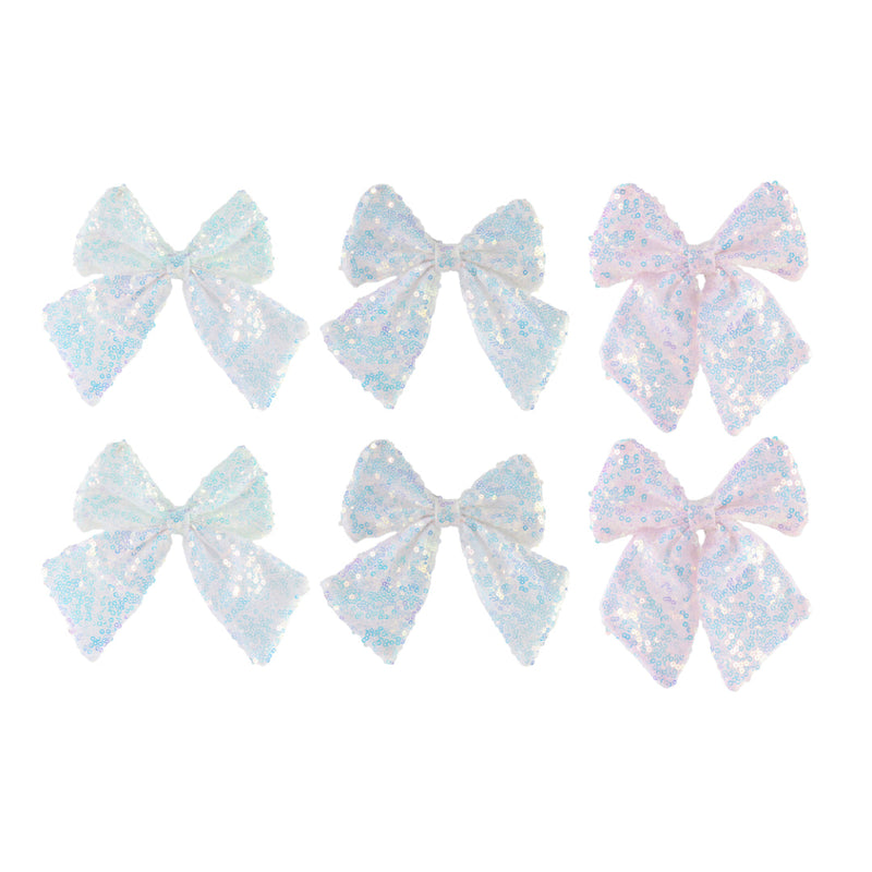 Bow Iridescent Sequins 2pk Assorted