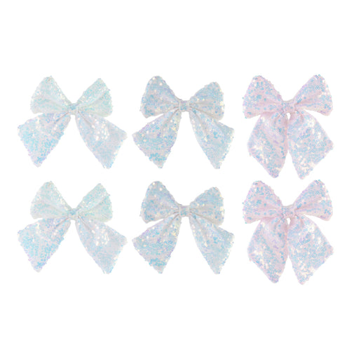 Bow Iridescent Sequins 2pk Assorted