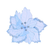Organza Pastel Poinsettia Clip Assorted 2
