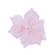 Organza Pastel Poinsettia Clip Assorted 4