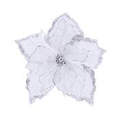 Organza Pastel Poinsettia Clip Assorted 5