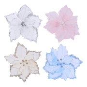 Organza Pastel Poinsettia Clip Assorted
