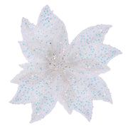 Iridescent Sequin Poinsettia Clip Assorted 2