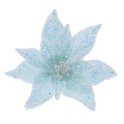 Iridescent Sequin Poinsettia Clip Assorted 3