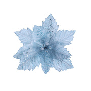 Iridescent Sequins Poinsettia Stem Assorted 3