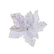 Iridescent Sequins Poinsettia Stem Assorted 4