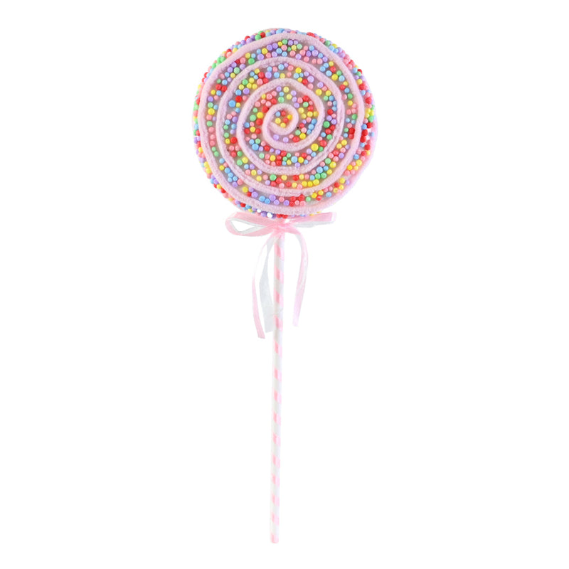 Curly Bright Sprinkles Lollipop Pick 43cm Assorted 2