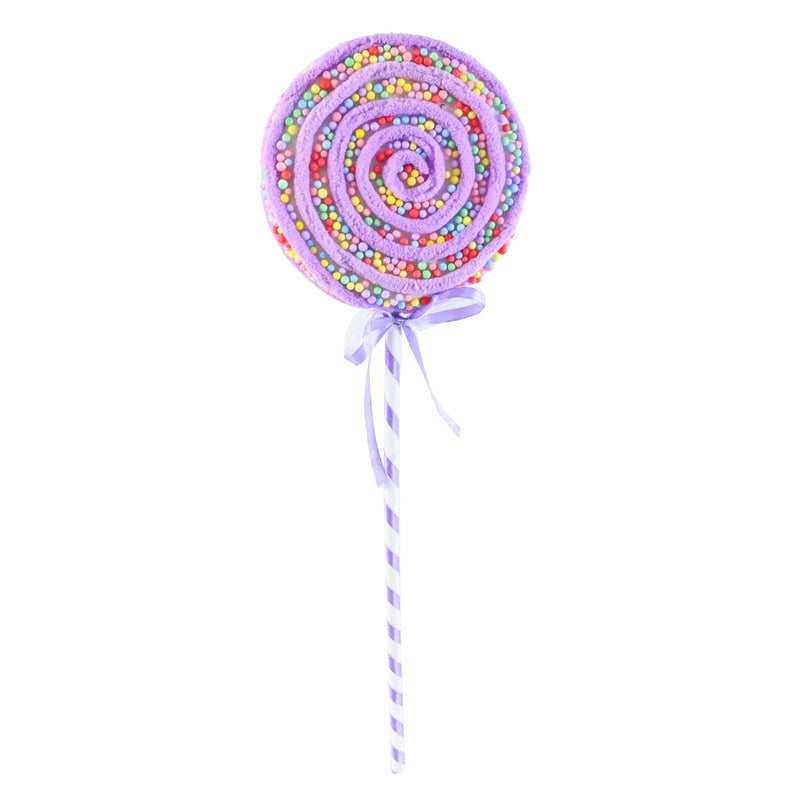 Curly Bright Sprinkles Lollipop Pick 43cm Assorted 3